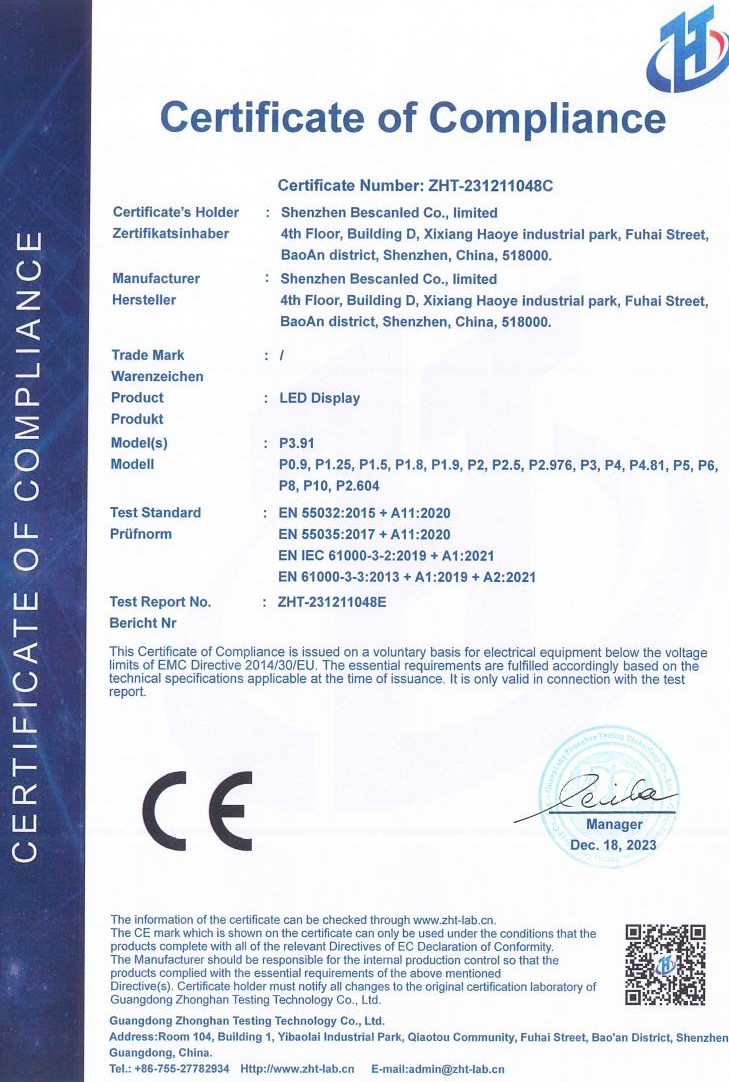 CE Certificate